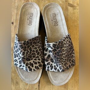 Leopard print slides